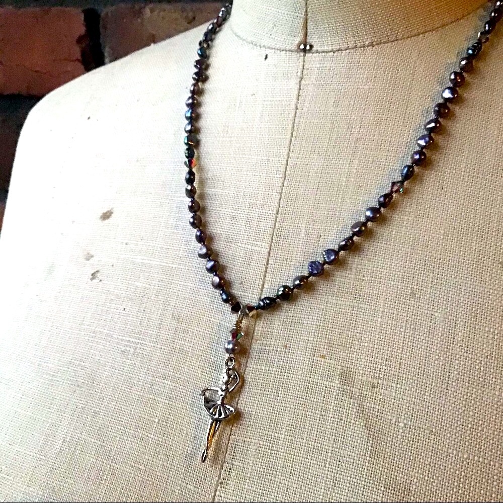 Handmade Ballerina and Grey Christmas Nutcracker Necklace by McGlamorous - Picture 7 of 8